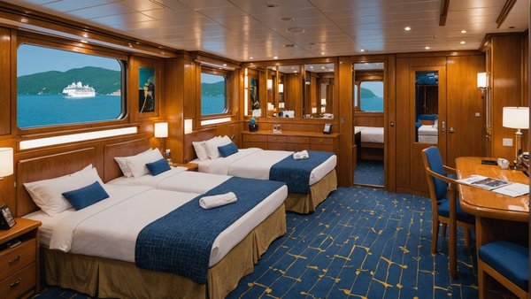 Les catégories de cabines disponibles pour une mini croisière